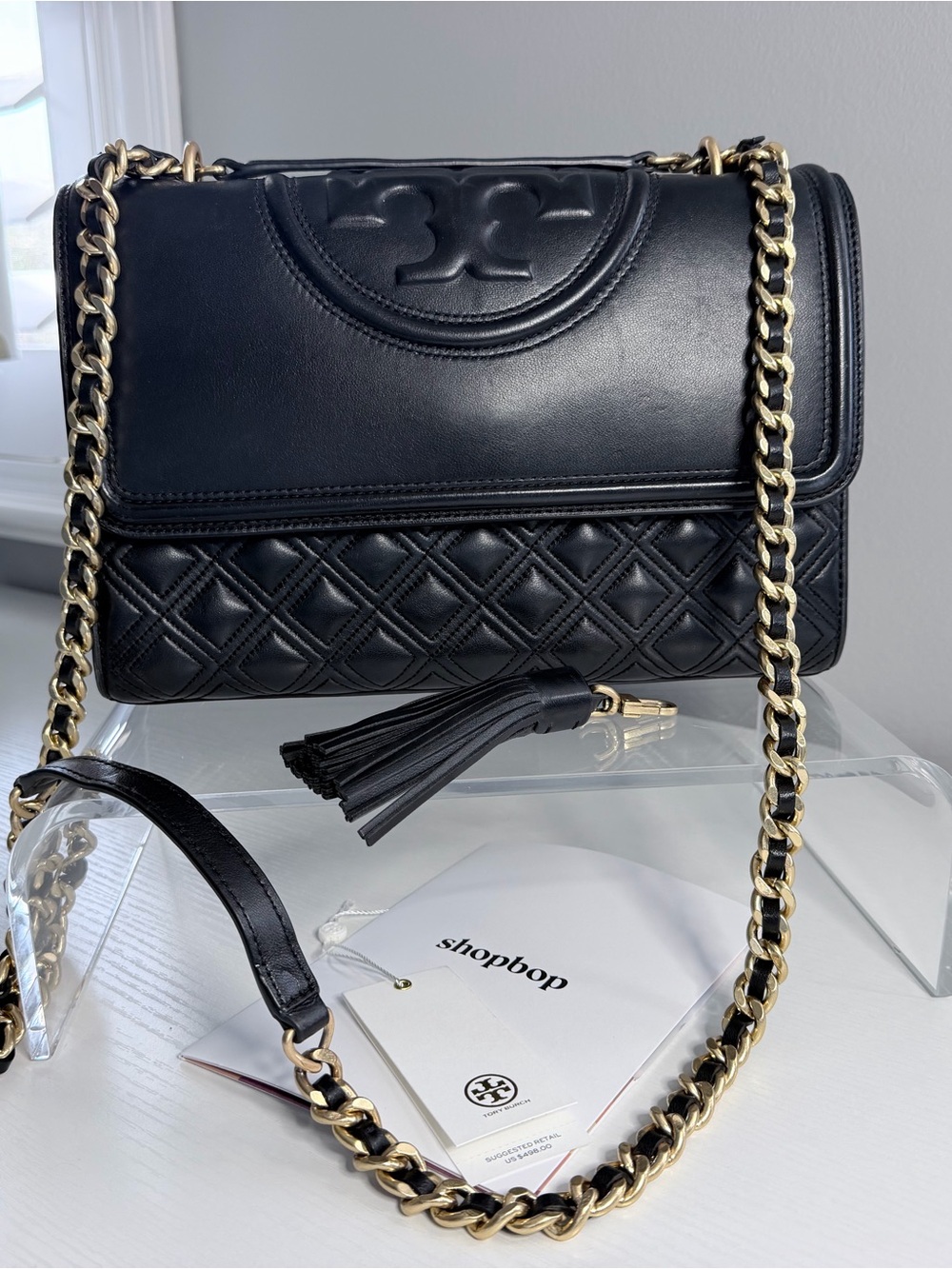 Tory Burch Fleming Convertible Shoulder Leather Bag in Excellent Condition
